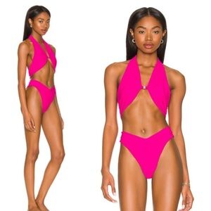 lovewave | NEW The Christensen One Piece Cut Out Swimsuit in Hot Pink Size XS
